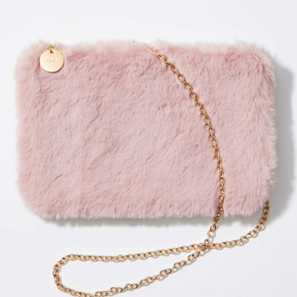 LOFT Handbags - MOVING SALE! LOFT Mauve Faux Fur Handbag